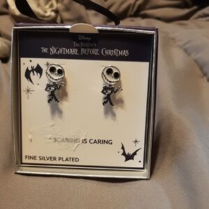 Disney Nightmare Before Christmas Silver Plated Earrings